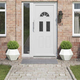 Vidaxl plantenbak 2 pcs wit 50 x 50 x 40 cm staal