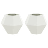 Vidaxl plantenbak 2 pcs wit 50 x 50 x 40 cm staal