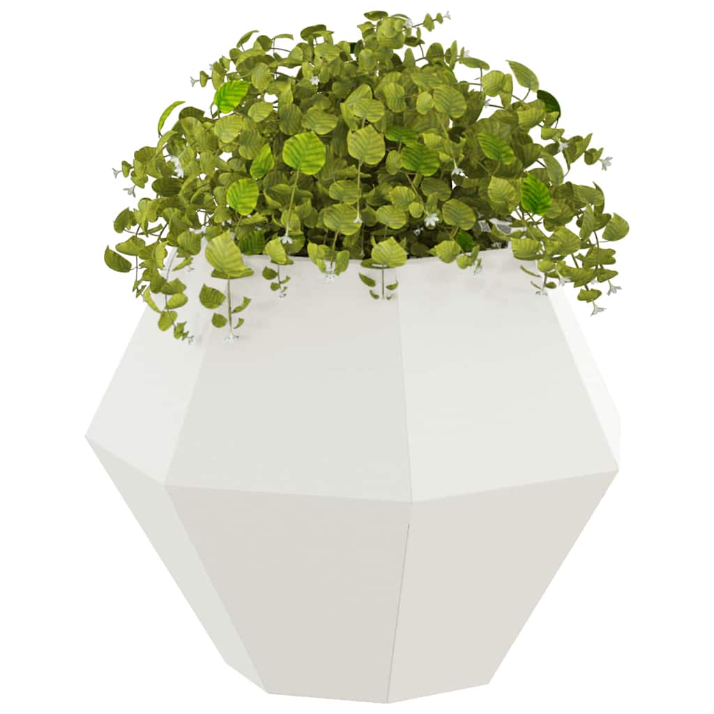 Vidaxl plantenbak 2 pcs wit 50 x 50 x 40 cm staal