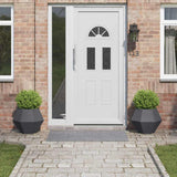 Vidaxl plantenbak 2 pcs antraciet 50 x 50 x 40 cm staal
