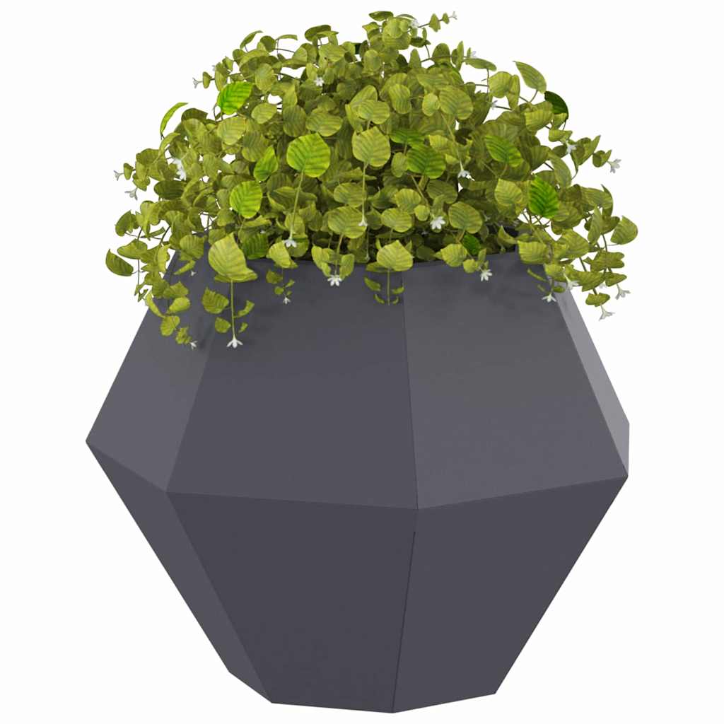 Vidaxl plantenbak 2 st antraciet 50 x 50 x 40 cm staal