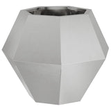 Vidaxl plantenbak zilver 50 x 50 x 40 cm roestvrij staal