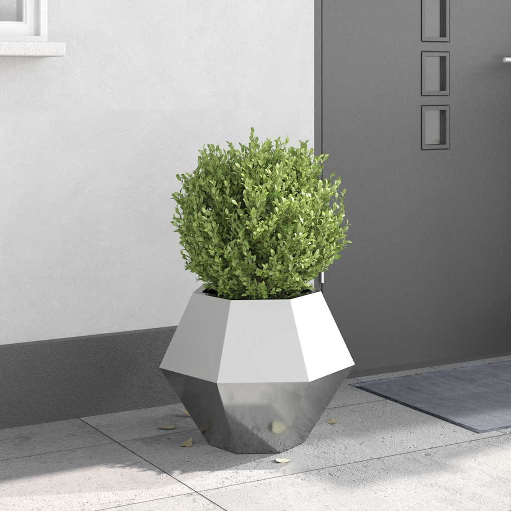 Vidaxl plantenbak zilver 50 x 50 x 40 cm gegalvaniseerd staal