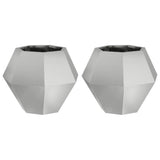Vidaxl plantenbak 2 pcs zilver 50 x 50 x 40 cm gegalvaniseerd staal