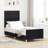 Vidaxl bedframe met hoofdeinde zwart 80 x 200 cm stof