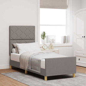 Vidaxl bedframe met hoofdeinde taupe 80 x 200 cm stof