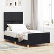 Vidaxl bedframe met hoofdeinde zwart 90 x 190 cm stof