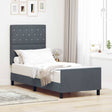 Vidaxl boxspringbed met hoofdeinde donkergrijs 80 x 200 cm fluweel