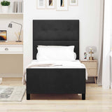 Vidaxl boxspringbed met hoofdeinde zwart 80 x 200 cm fluweel