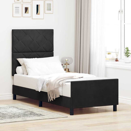 Vidaxl boxspringbed met hoofdeinde zwart 80 x 200 cm fluweel