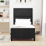 Vidaxl boxspringbed met hoofdeinde zwart 90 x 190 cm fluweel