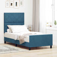 Vidaxl boxspringbed met hoofdeinde donkerblauw 90 x 190 cm fluweel