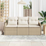 Vidaxl tuin sofa set 3 st beige poly riet