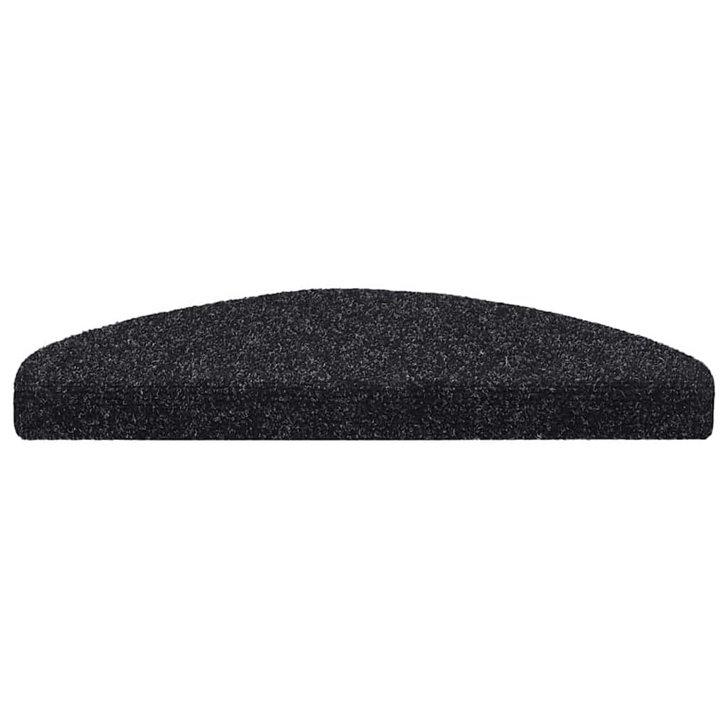 Vidaxl trapmatten zelfklevend 20 stuks 65x21x4 cm zwart halfrond groot