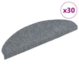 Vidaxl trapmatten zelfklevend 30 stuks 65x21x4 cm lichtgrijs halfrond groot