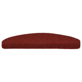 Vidaxl trapmatten zelfklevend 30 stuks 65x21x4 cm bordeaux rood halfrond groot
