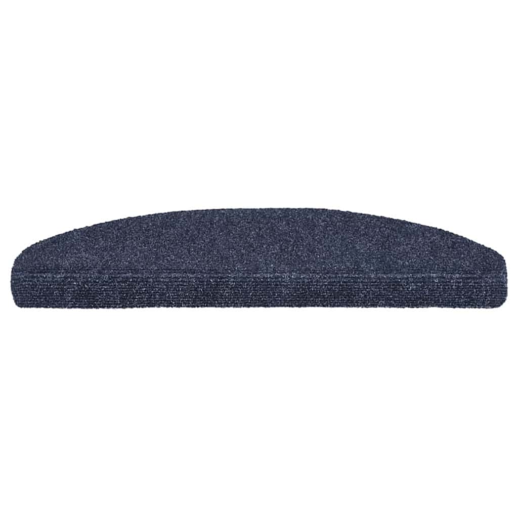 Vidaxl trapmatten zelfklevend 30 stuks 65x21x4 cm blauw halfrond groot