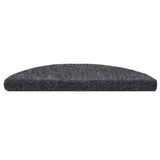 Vidaxl trapmatten zelfklevend 20 stuks 56x17x3 cm donkergrijs halfrond