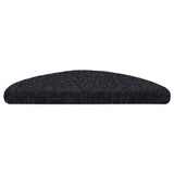 Vidaxl trapmatten zelfklevend 20 stuks 56x17x3 cm zwart halfrond