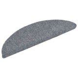 Vidaxl trapmatten zelfklevend 20 stuks 56x17x3 cm lichtgrijs halfrond