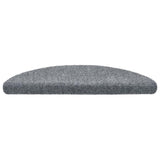 Vidaxl trapmatten zelfklevend 20 stuks 56x17x3 cm lichtgrijs halfrond