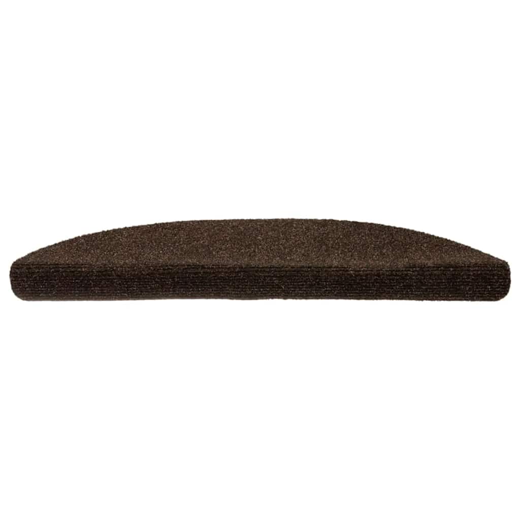 Vidaxl trapmatten zelfklevend 20 stuks 56x17x3 cm bruin halfrond