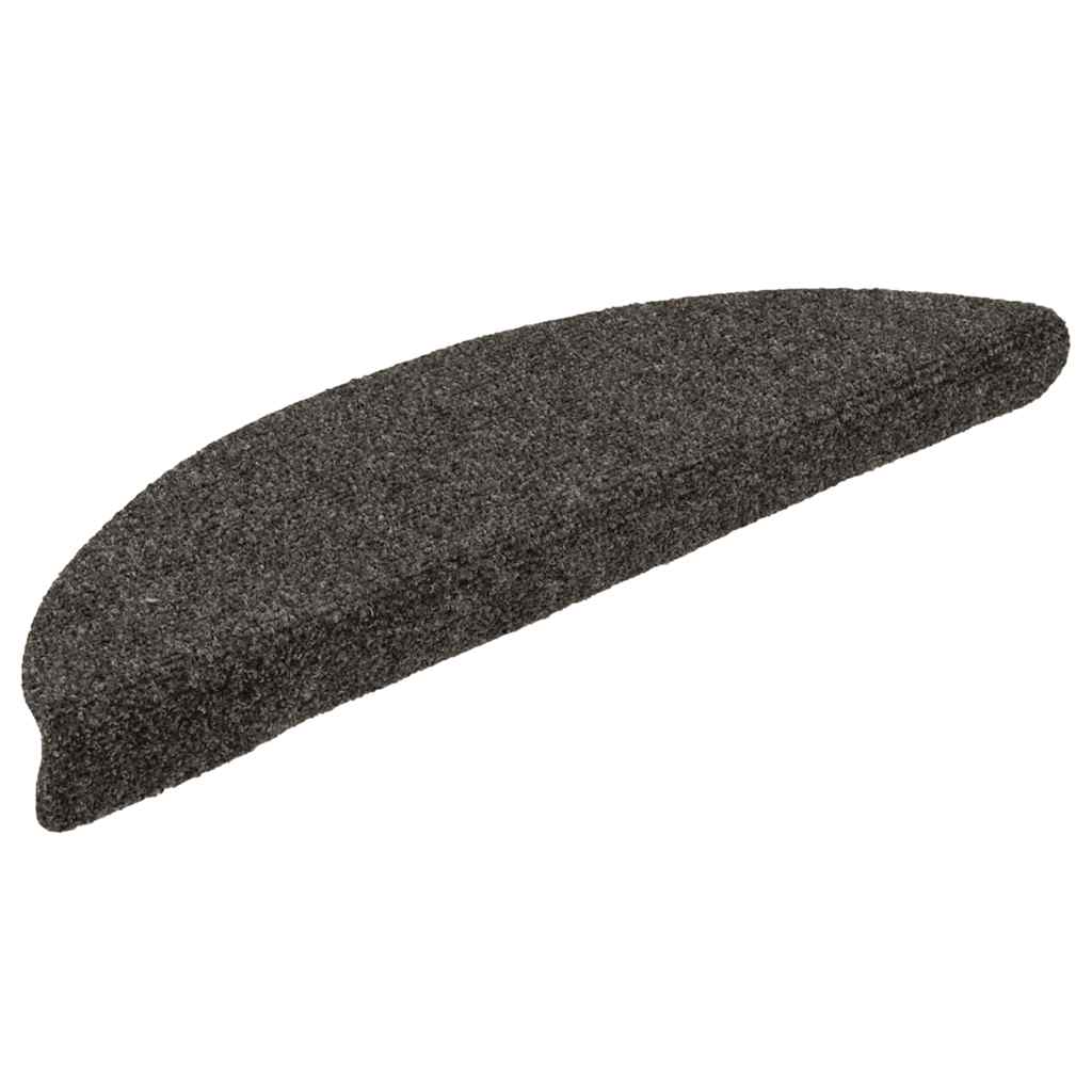 Vidaxl trapmatten zelfklevend 20 stuks 56x17x3 cm antraciet halfrond