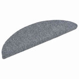 Vidaxl trapmatten zelfklevend 30 stuks 56x17x3 cm lichtgrijs halfrond