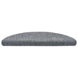 Vidaxl trapmatten zelfklevend 30 stuks 56x17x3 cm lichtgrijs halfrond