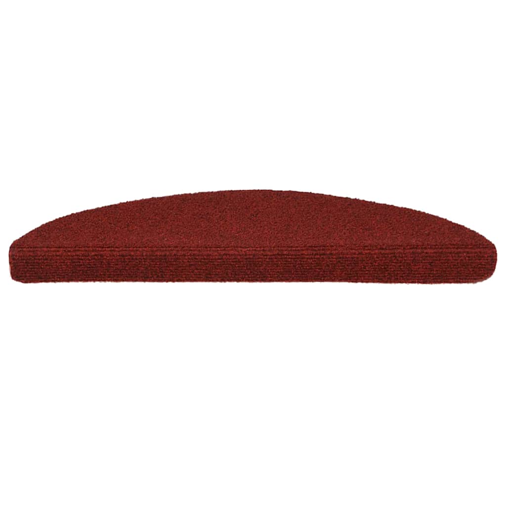 Vidaxl trapmatten zelfklevend 30 stuks 56x17x3 cm bordeaux rood halfrond
