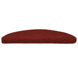 Vidaxl trapmatten zelfklevend 30 stuks 56x17x3 cm bordeaux rood halfrond