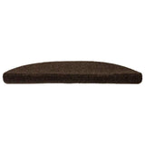 Vidaxl trapmatten zelfklevend 30 stuks 56x17x3 cm bruin halfrond
