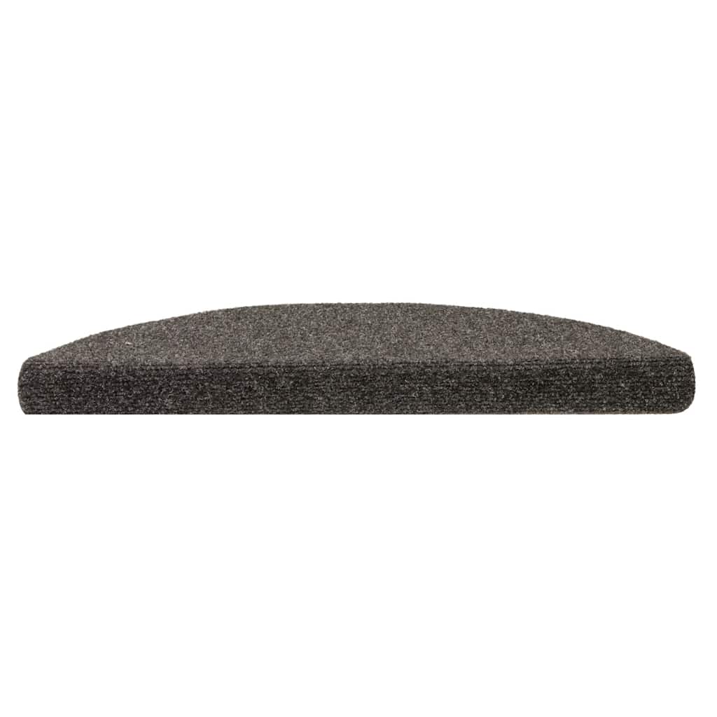 Vidaxl trapmatten zelfklevend 30 stuks 56x17x3 cm antraciet halfrond