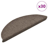 Vidaxl trapmatten zelfklevend 30 stuks 56x17x3 cm beige halfrond
