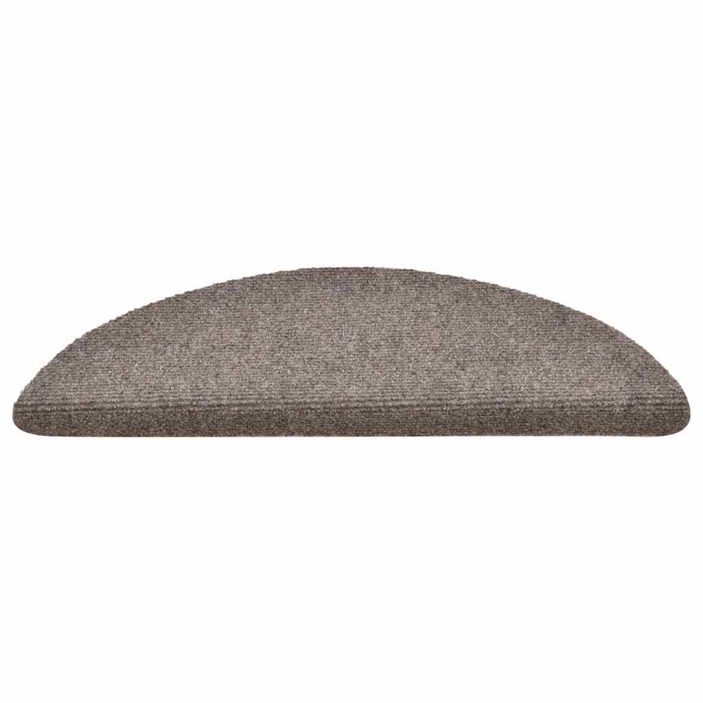 Vidaxl trapmatten zelfklevend 30 stuks 56x17x3 cm beige halfrond