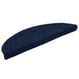 Vidaxl trapmatten zelfklevend 30 stuks 56x17x3 cm marineblauw halfrond
