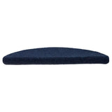 Vidaxl trapmatten zelfklevend 30 stuks 56x17x3 cm marineblauw halfrond