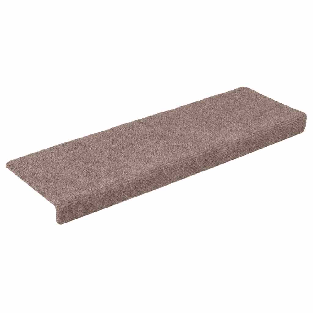 Vidaxl trapmatten zelfklevend 30 stuks 65x21x4 cm crème met rechthoekige rand