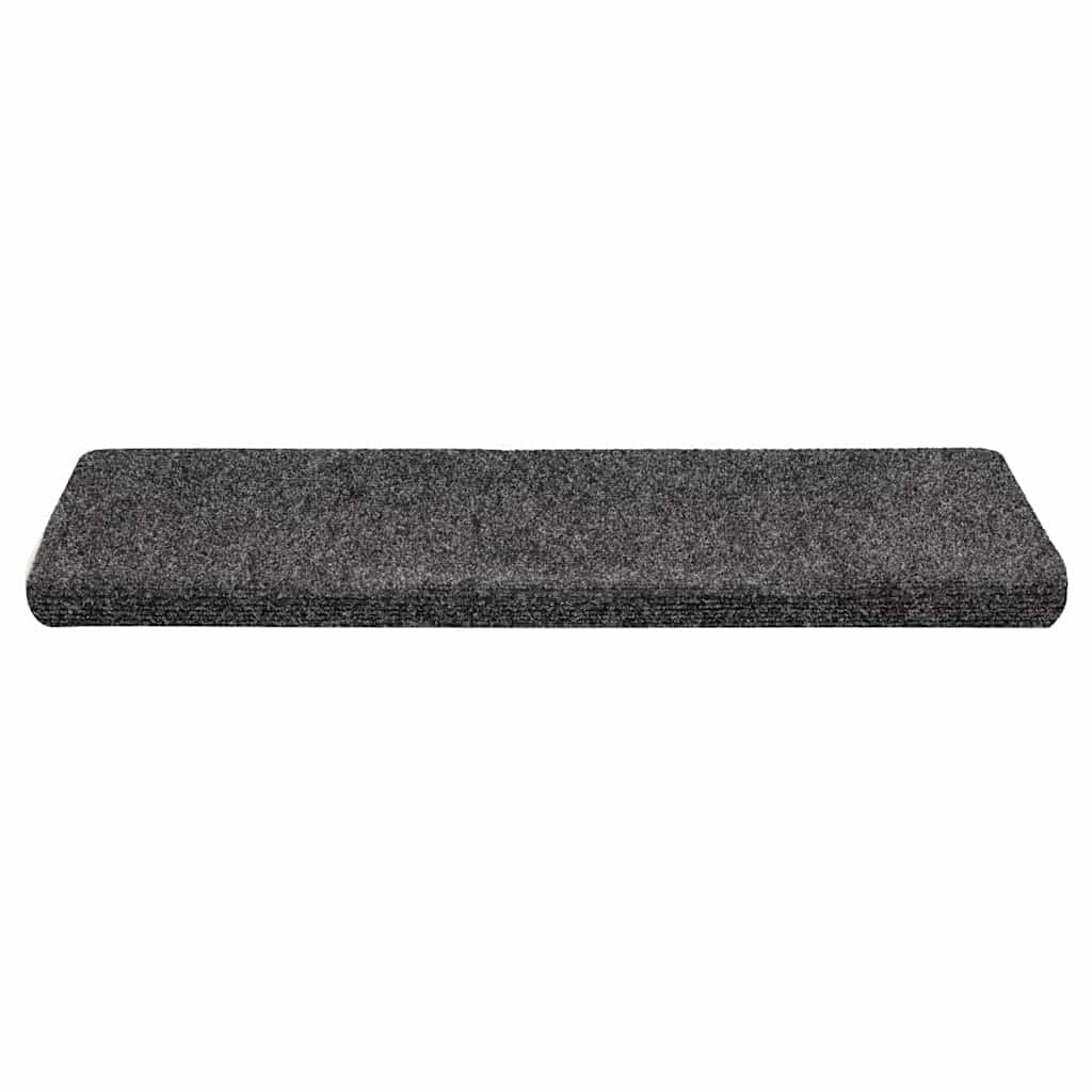 Vidaxl trapmatten zelfklevend 30 stuks 65x21x4 cm grijs rechthoekige rand
