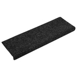 Vidaxl trapmatten zelfklevend 30 stuks 65x21x4 cm zwart rechthoekige rand