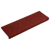 Vidaxl trapmatten zelfklevend 30 stuks 65x21x4 cm bordeaux rood rechthoekige rand