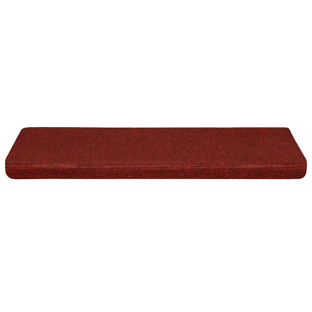 Vidaxl trapmatten zelfklevend 30 stuks 65x21x4 cm bordeaux rood rechthoekige rand