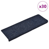 Vidaxl trapmatten zelfklevend 30 stuks 65x21x4 cm blauw rechthoekige rand