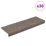 Vidaxl trapmatten zelfklevend 30 stuks 65x21x4 cm beige rechthoekige rand