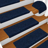 Vidaxl trapmatten zelfklevend 30 stuks 65x21x4 cm marineblauw