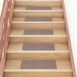 Vidaxl trapmatten zelfklevend 30 stuks 60x25 cm lichtbruin rechthoekig