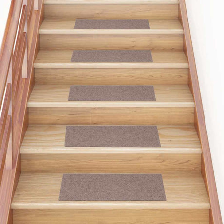 Vidaxl trapmatten zelfklevend 30 stuks 60x25 cm lichtbruin rechthoekig