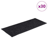 Vidaxl trapmatten zelfklevend 30 stuks 60x25 cm grijs rechthoekig