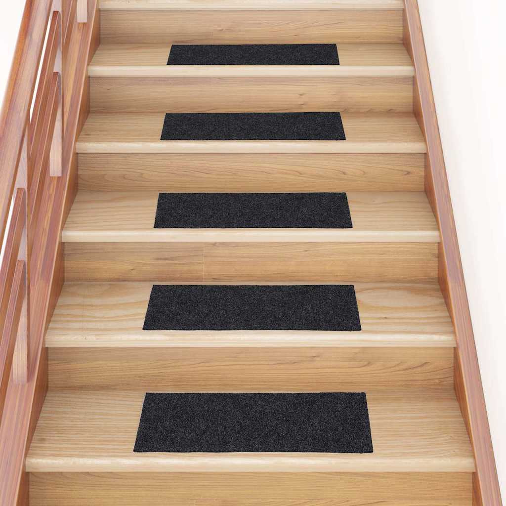 Vidaxl trapmatten zelfklevend 30 stuks 60x25 cm grijs rechthoekig