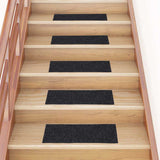Vidaxl trapmatten zelfklevend 30 stuks 60x25 cm grijs rechthoekig